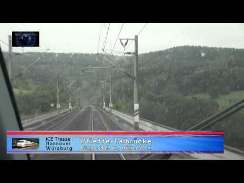 ICE  Hannover   Würzburg Zeitraffer ungeschnitten
