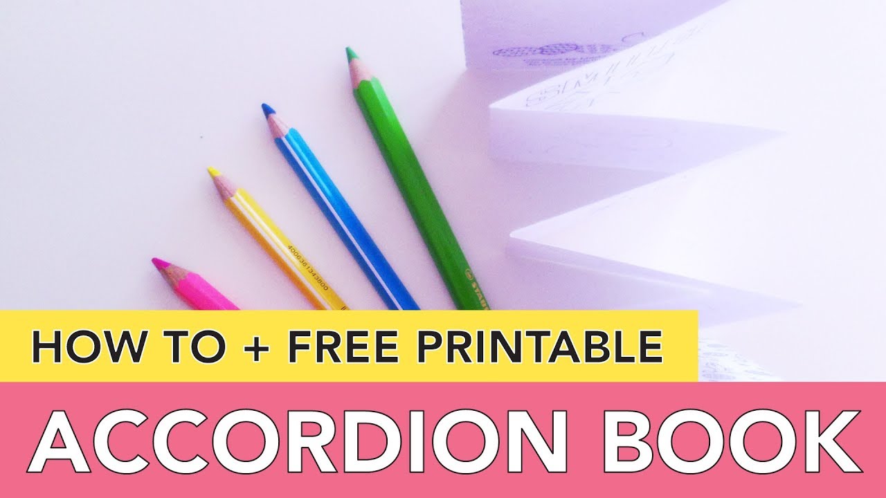 How to Make an Accordion Book + Free Printable Mini Coloring Zine