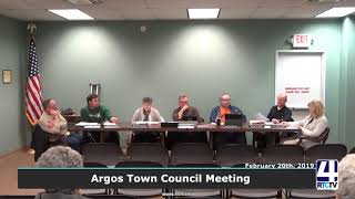 Argos Town Council Meeting  - 3-6-19
