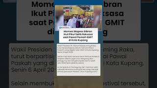 Momen Wapres Gibran Ikut Pikul Salib Raksasa saat Pawai Paskah GMIT di Kota Kupang