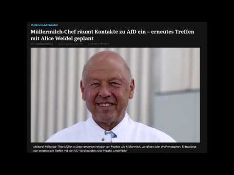 Skandal in Deutschland! Unternehmer "Theo Müller" trifft sich mit Alice Weidel(AfD)! 1.12.2023
