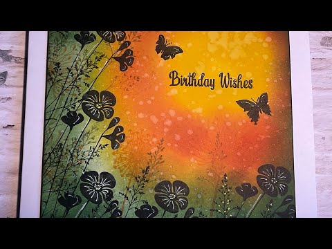 Poppies At Sunset by Jo Rice #laviniastamps #distressoxideinks