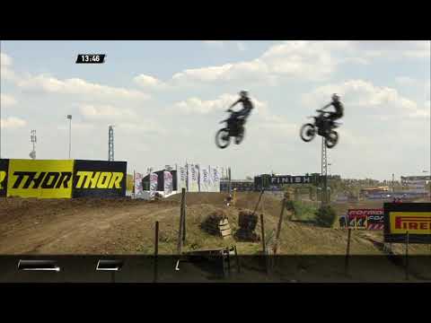Romain Febvre passes Gautier Paulin - MXGP Race 2 - MXGP of Germany 2019