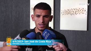 Atencin a la prensa de Lucas Torreira