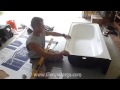 Part "1" How to install new tub, level it & connect drain and overflow plumbing DIY Atlanta GA Part "1" How to install new tub, level it & connect drain and overflow plumbing DIY Atlanta GA