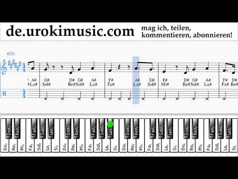 Klavier Lernen (rechte Hand) Janet Jackson x Daddy Yankee - Made For Now Tabulatur um-ih995