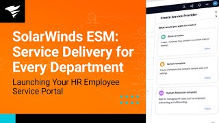 SolarWinds ESM | Launching Your HR Employee Service Portal