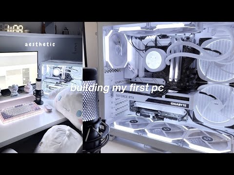 building my first PC 🤍 white aesthetic | lian li O11D mini, rtx 3060, kraken z63, intel i5