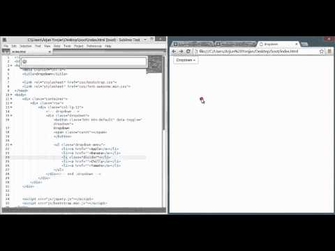 bootstrap 3   simple dropdown, divider, header   fruits, vegetables 720p