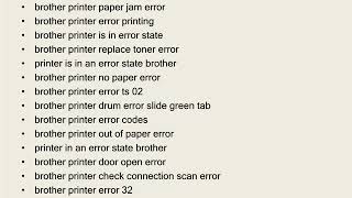 Steps to  Fix Brother Printer Error codes and messages