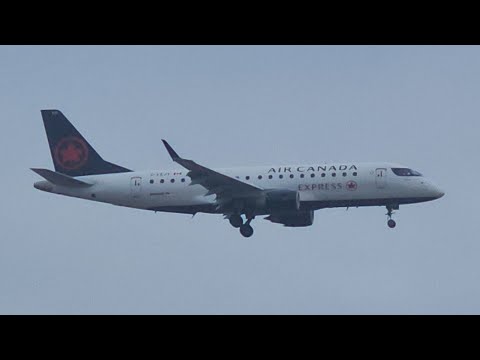 Air Canada Express Embraer E175SU Landing On Runway 13 #yqr