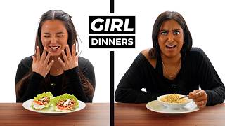 Girls Try Each Other’s Girl Dinners (again)