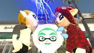 [スプラトゥーン アニメ] 8号VS4号 3号はどちらの手に ?