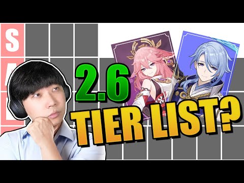 GENSHIN IMPACT 2.6 TIER LIST (2022 APRIL)