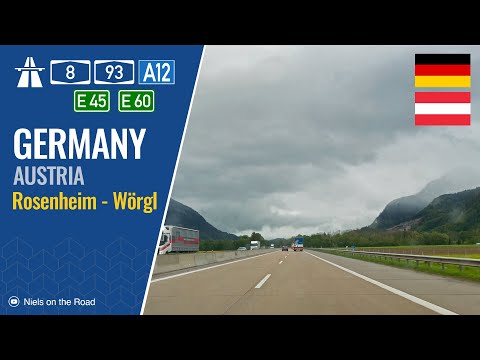 Driving in Germany and Austria: Autobahn A93 E45 E60 & A12 from Rosenheim to Wörgl