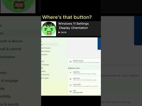 Change Display Orientation in Windows 11