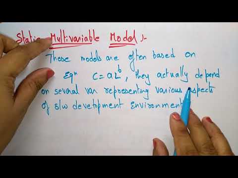 static multivariate model | software engineering