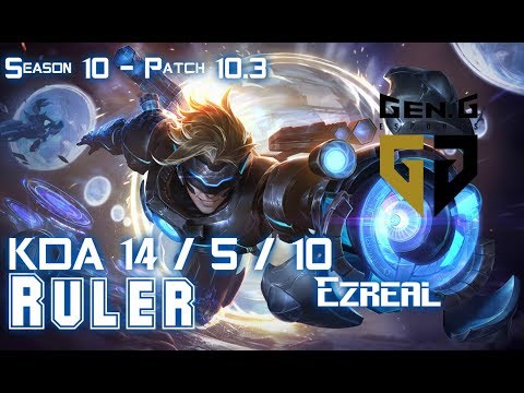 Gen Ruler EZREAL vs APHELIOS ADC - Patch 10.3 KR Ranked