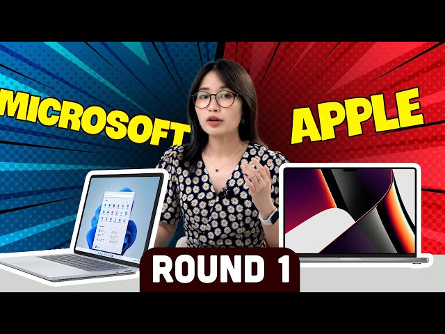 MacBook Pro 16 inch (M1 Max) vs Surface Laptop Studio: Mở hộp và đánh giá sơ bộ