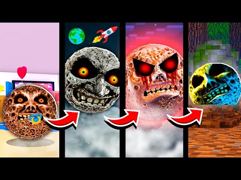 DIABOLO -  THE SCARY MOON from BIRTH to DEATH Minecraft!  100 years of life of The Scary Moon!  🍼👴🏻