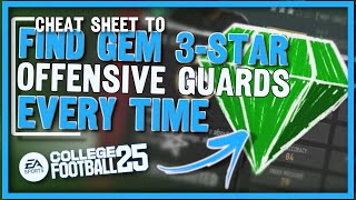 Cheat Sheet to Find 3-Star Gem OGs in College Football 25