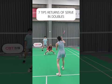 7 Tips returns of serve in doubles #badminton #badmintontraining