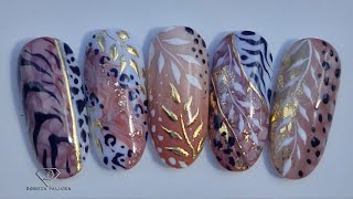 Blooming gel autumn nail art for beginners. Easy way to create beautiful autumn nail art 