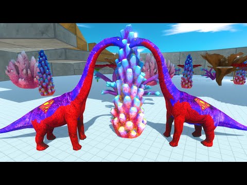 SUPERMAN vs SUPERMAN BRACHIOSAURUS DEATH FALL - Animal Revolt Battle Simulator