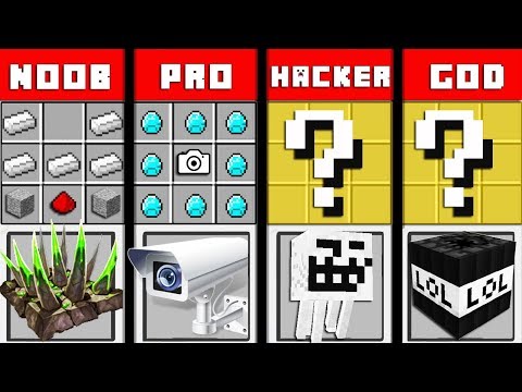 Minecraft Battle: TRAPS CRAFTING CHALLENGE - NOOB vs PRO vs HACKER vs GOD in Minecraft Animation