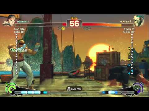 RINO719 [Sagat] vs Tes1984 [Ryu] SSF4 Japanese Online Ranked Matches - TRUE-HD