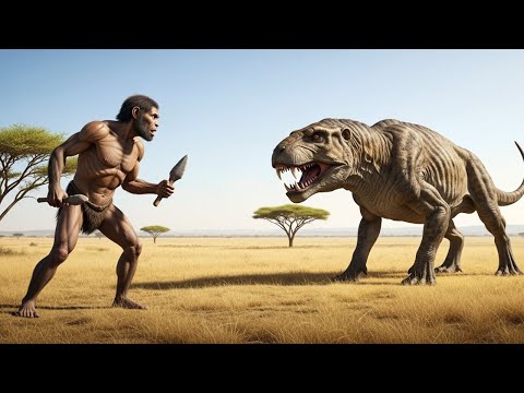 3.4 Million Years Ago: Homo Habilis Faces a Giant Predator in the Wild
