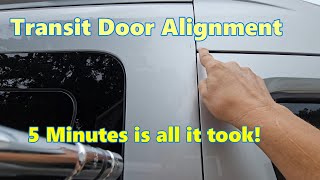 Transit sliding door adjustment - No more hitting the front door!