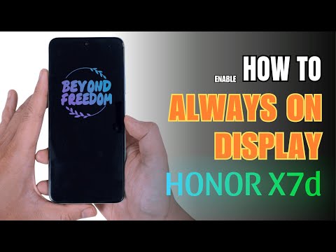 How to enable Always on Display on Honor X7d