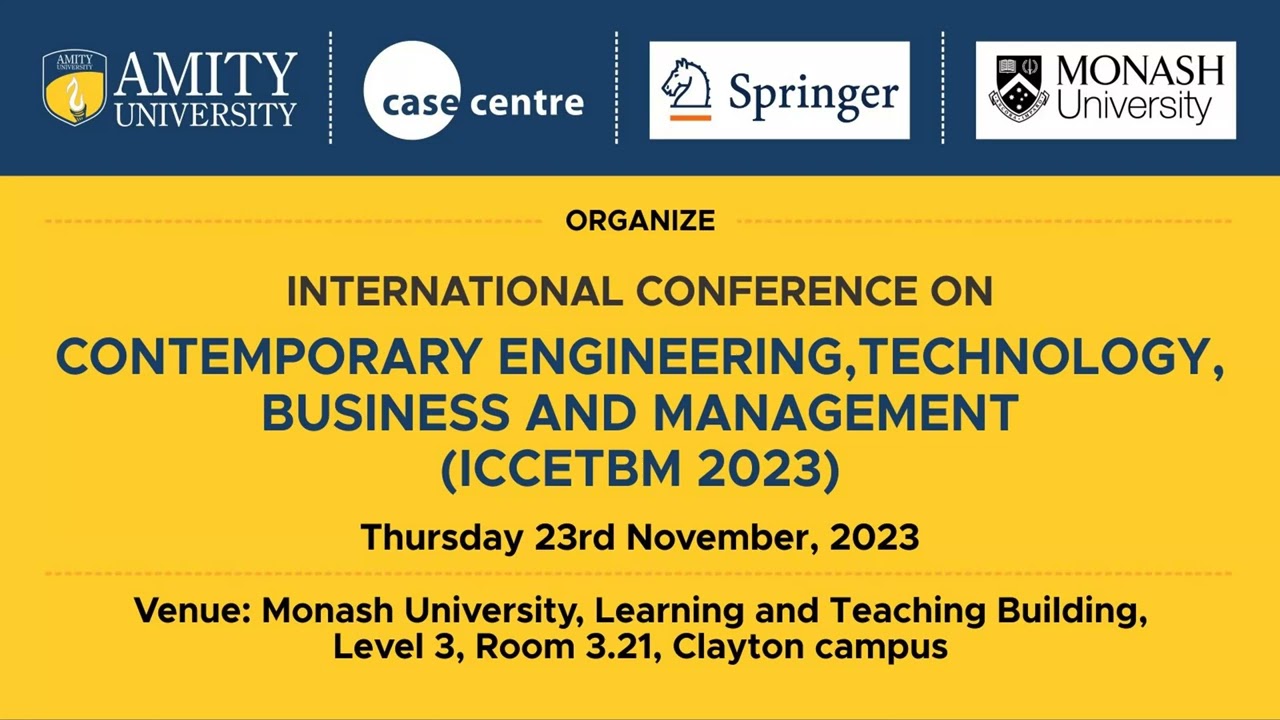 International Conference ICCETM 2023 Australia Track part1 | 23rd Nov 2023