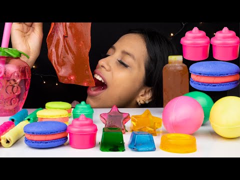 🤬 We had a LITTLE PROBLEM with HONEY 😭 // ASMR Eating Chocolate sweets - Jelly - Macaroni