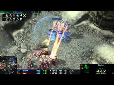 Starcraft 2 Major vs HuK Game 1 SC2 HOTS Tournaments