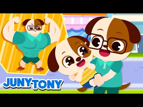 Eu Quero Ser Como o Meu Pai 💙 Te Amo, Papai! | Música Infantil | JunyTony em Português