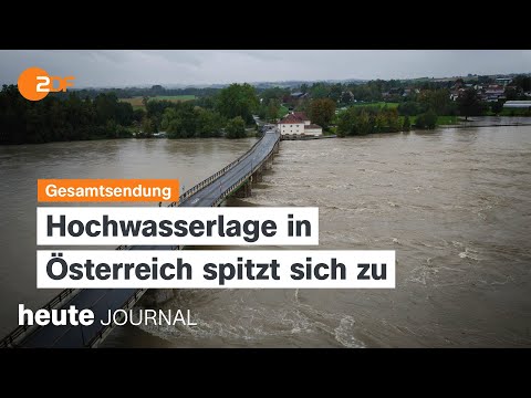 heute journal vom 14.09.2024 Bangen in Österreich, Hochwasser in Europa, Tag der Tropenwälder