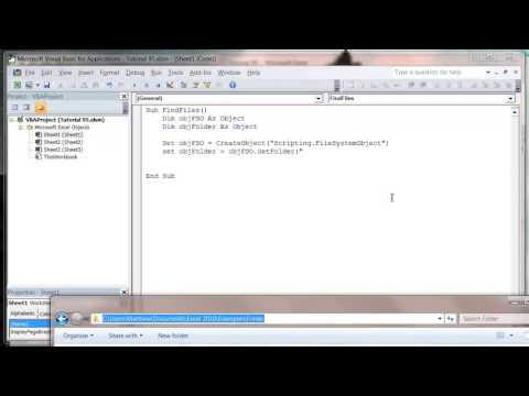 Excel 2010 VBA Tutorial 96   Searching for Files using FileSystemObjects