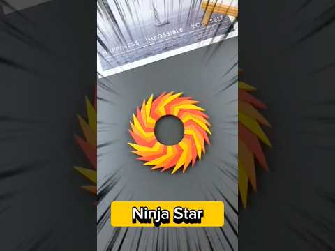 Ninja Star – 27 pieces, 15 seconds… and BOOM! #origamis #shortsvideo #viralshort #papercraft