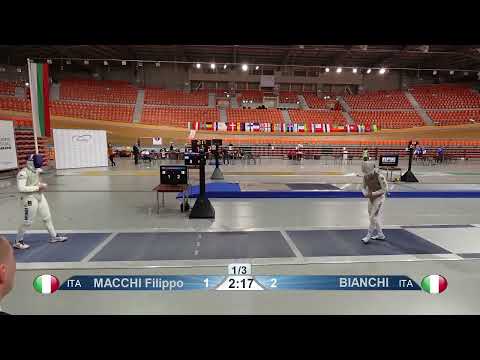 European Championships 2023 SMF - L4 - Filippo Macchi ITA v Guillaume Bianchi ITA