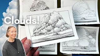 How To Draw Clouds With Pen And Ink