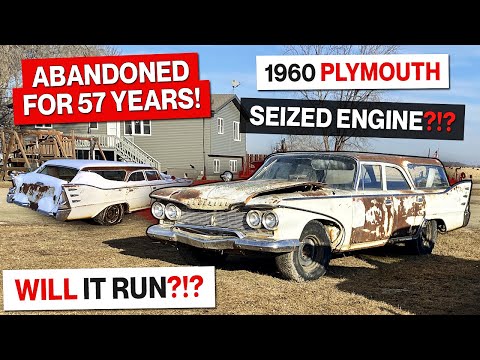 1960 Plymouth Station Wagon with a Stuck Engine!! Abandoned Since 1968! Will It Run?!?