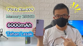Phone Murah Rm499 dpt 256GB Battery 6000mAh dan Tahan Lasak vivo Y04s Malaysia