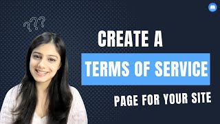 How to create Terms of Service Page for your WordPress Website?