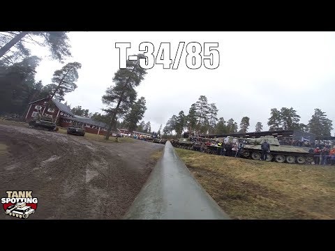 T-34/85 Combat Show #2 in full CANNON CAM - Parola Kevätsawutus 2018