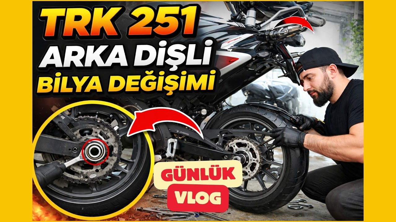 TRK 251 Arka Dişli Bilya Değişimi #günlükvlog #motovlog #trk251