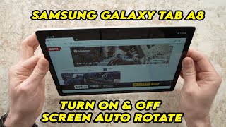 Samsung Galaxy Tab A8 : How to Turn ON & OFF Screen Auto Rotate