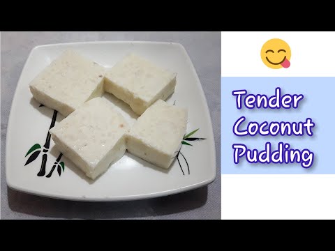 Tender Coconut Pudding recipe | How to make tender coconut pudding at Home | Easy home recipes