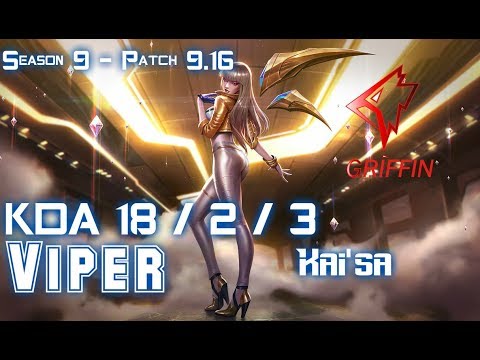 GRF Viper KAI'SA vs DRAVEN ADC - Patch 9.16 KR Ranked